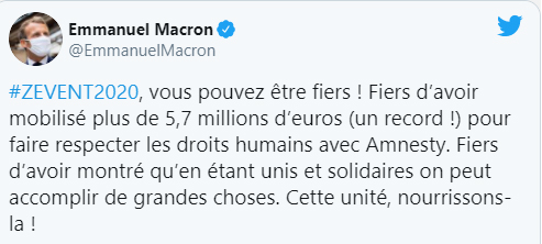 Les organisateurs et les participants au ZEvent 2020 remerciés par le président Macron